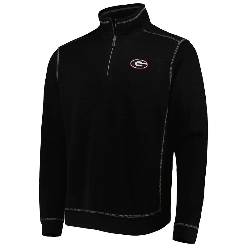 Tommy Bahama Georgia Bulldogs Big Tall Tobago Bay Tri-Blend Quarter-Zip Sweatshirt