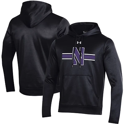 Under Armour Northwestern Wildcats Logo Stripe Fleece Pullover Hoodie