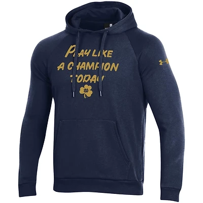 Under Armour Notre Dame Fighting Irish Play Like A Champion Today All Day Raglan Fleece Hoodie