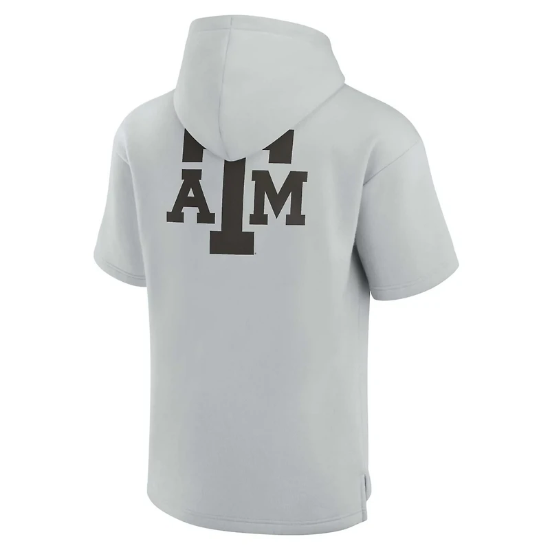Unisex Fanatics Signature Texas AM Aggies Elements Super Soft Fleece Short Sleeve Pullover Hoodie