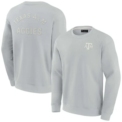 Unisex Fanatics Signature Texas AM Aggies Super Soft Pullover Crew Sweatshirt
