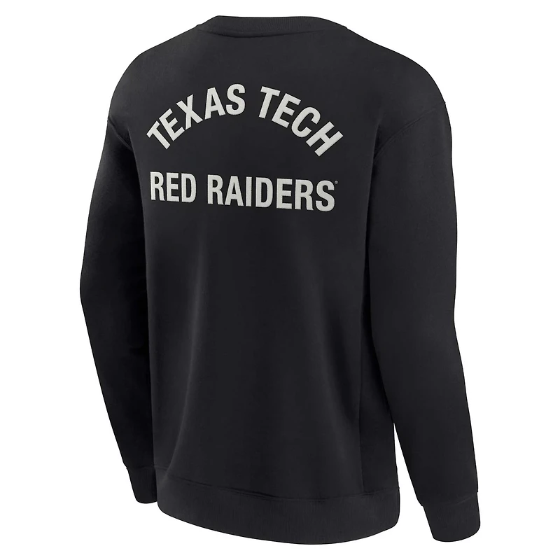 Unisex Fanatics Signature Texas Tech Red Raiders Super Soft Pullover Crew Sweatshirt
