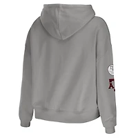 WEAR by Erin Andrews Texas AM Aggies Mixed Media Cropped Pullover Hoodie