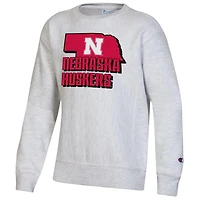 Youth Champion Nebraska Huskers Reverse Weave Pullover Sweatshirt