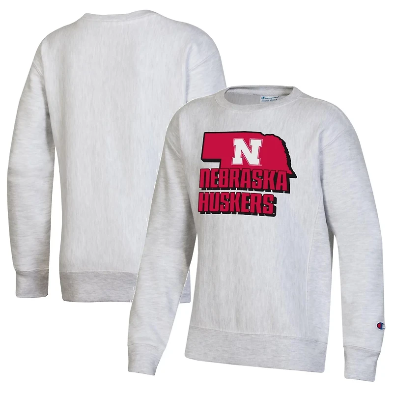 Youth Champion Nebraska Huskers Reverse Weave Pullover Sweatshirt