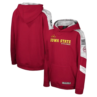 Youth Colosseum Iowa State Cyclones OHT Military Appreciation Cyclone Digital Camo Pullover Hoodie
