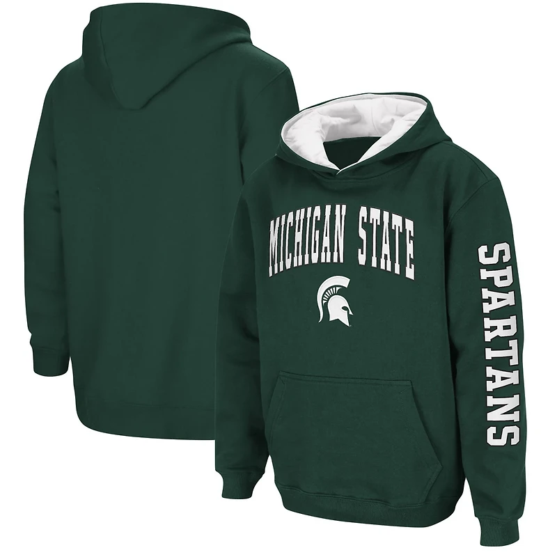 Youth Colosseum Michigan State Spartans 2-Hit Team Pullover Hoodie