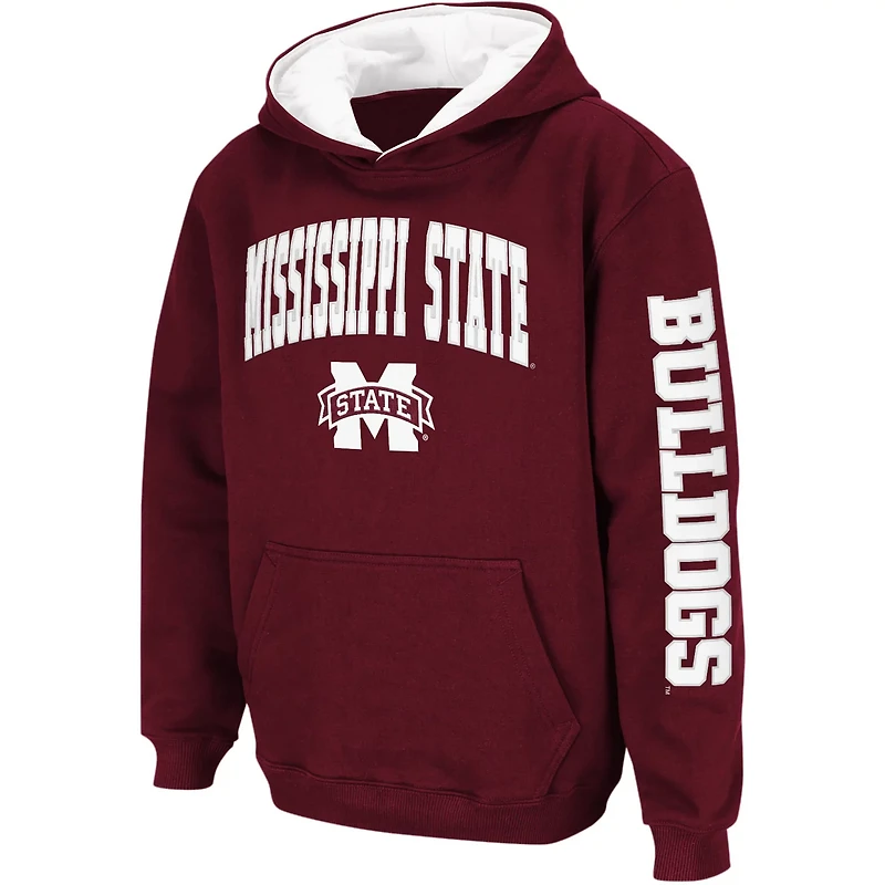 Youth Colosseum Mississippi State Bulldogs 2-Hit Team Pullover Hoodie