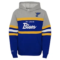 Youth Mitchell  Ness St Louis Blues Head Coach Pullover Hoodie