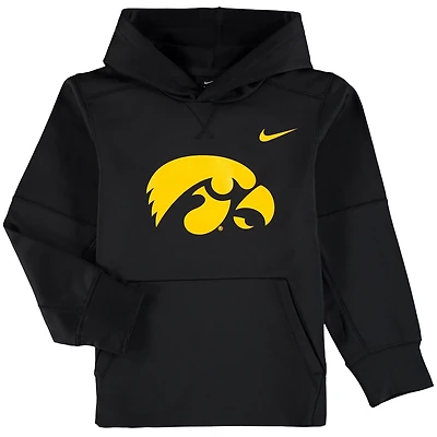Youth Nike Iowa Hawkeyes Logo KO Pullover Performance Hoodie