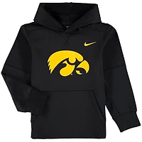 Youth Nike Iowa Hawkeyes Logo KO Pullover Performance Hoodie
