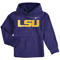 Youth Nike LSU Tigers Logo KO Pullover Performance Hoodie