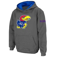 Youth Stadium Athletic Kansas Jayhawks Big Logo Pullover Hoodie