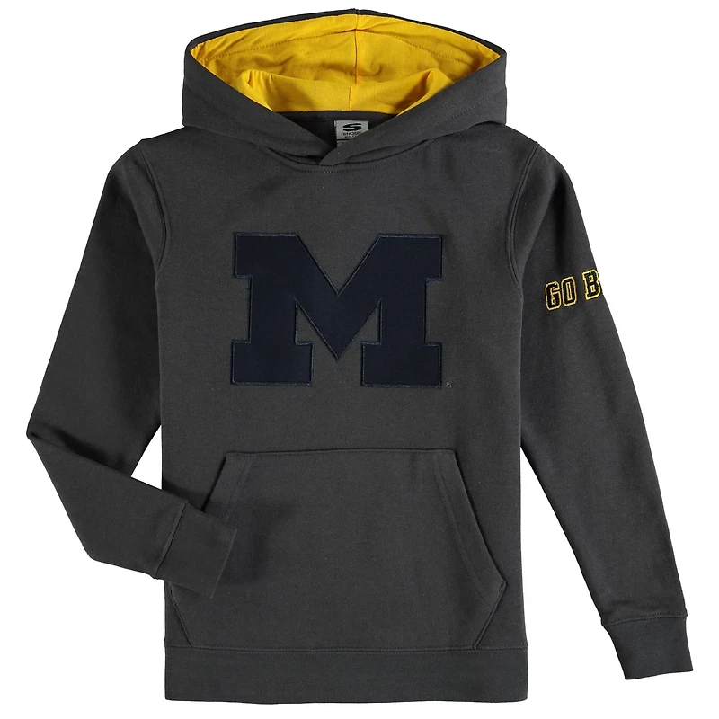 Youth Stadium Athletic Michigan Wolverines Big Logo Pullover Hoodie