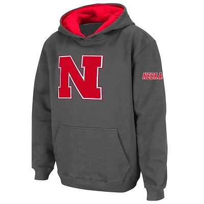 Youth Stadium Athletic Nebraska Huskers Big Logo Pullover Hoodie