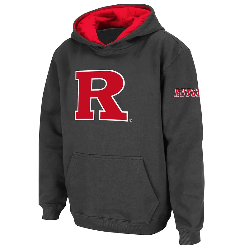 Youth Stadium Athletic Rutgers Scarlet Knights Big Logo Pullover Hoodie