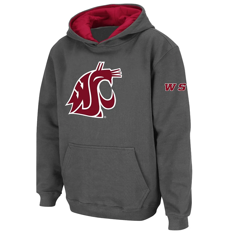 Youth Stadium Athletic Washington State Cougars Big Logo Pullover Hoodie