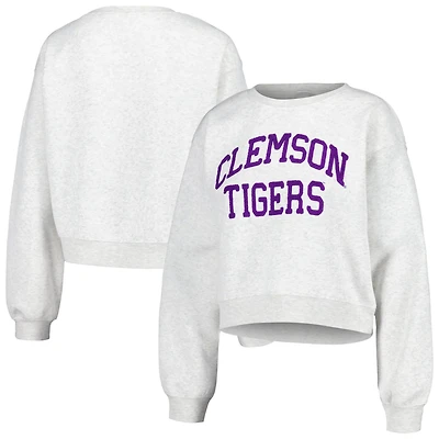 ZooZatz Clemson Tigers Core Chenille Cropped Pullover Sweatshirt
