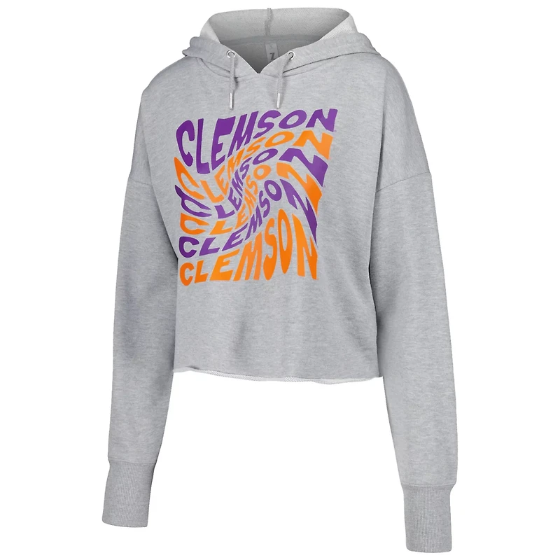 ZooZatz Clemson Tigers Swirl Cropped Pullover Hoodie