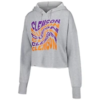 ZooZatz Clemson Tigers Swirl Cropped Pullover Hoodie
