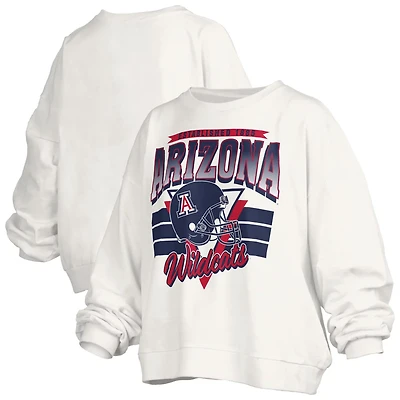 Pressbox Arizona Wildcats Oversized Janice Retro Waist-Length Pullover Sweatshirt