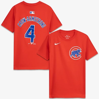 Youth Nike Pete Crow-Armstrong Chicago Cubs Name  Number T-Shirt