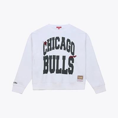 Mitchell  Ness Chicago Bulls Lightweight Block Letter Sweatshirt
