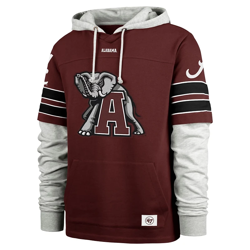 '47 Alabama Tide Big  Tall Blitz Lacer Pullover Hoodie