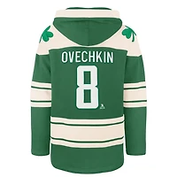 '47 Alexander Ovechkin Kelly Washington Capitals St Patrick's Day Player Name  Number Lacer Pullover Hoodie