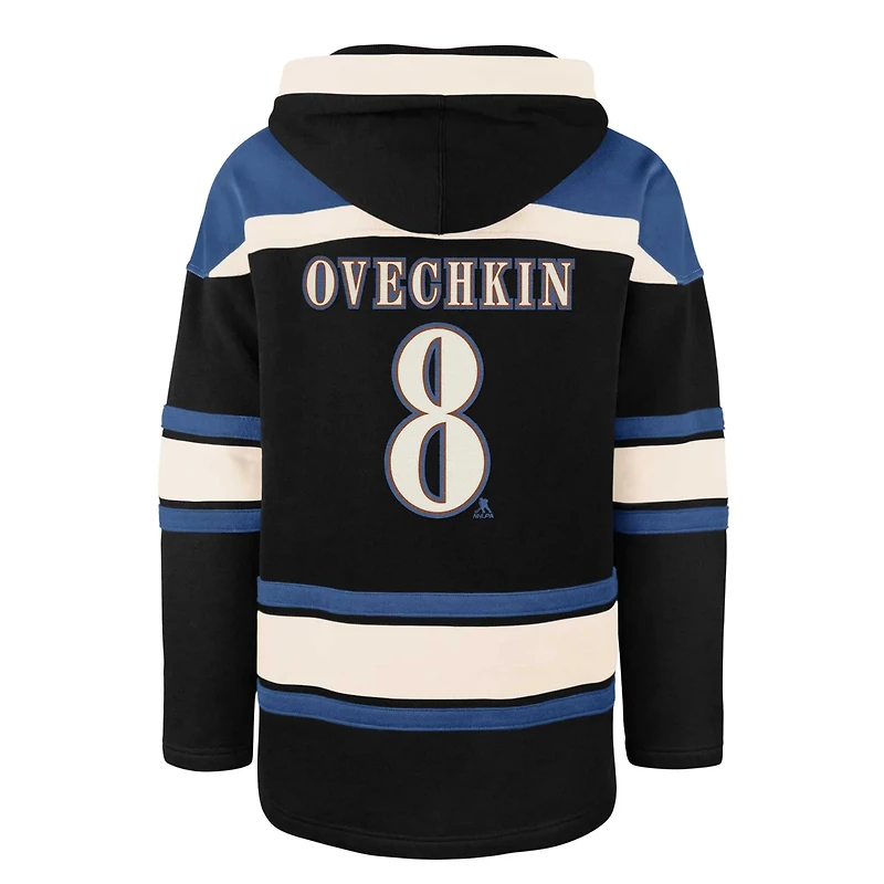 '47 Alexander Ovechkin Washington Capitals Player Name  Number Lacer Pullover Hoodie