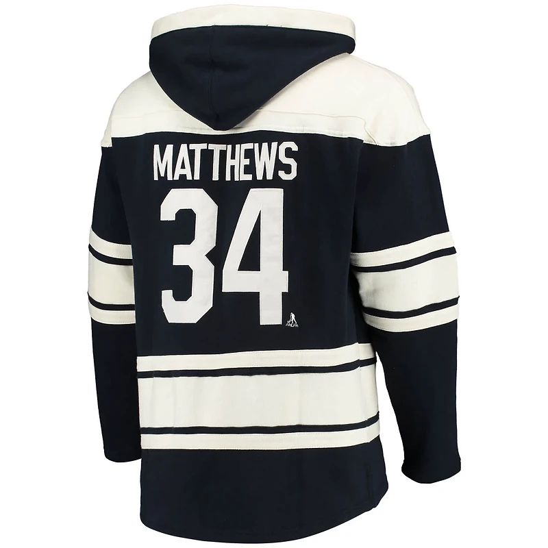 '47 Auston Matthews Toronto Maple Leafs Player Name  Number Lacer Pullover Hoodie