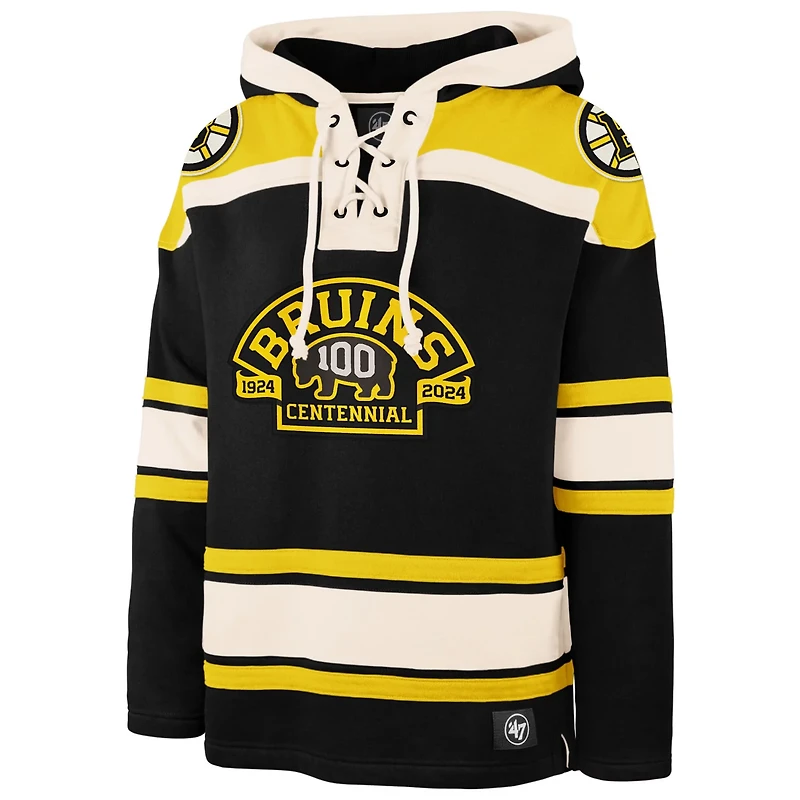 '47 Boston Bruins 100th Anniversary Superior Lacer Pullover Hoodie