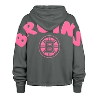 '47 Boston Bruins Bright Side Venice Cropped Pullover Hoodie