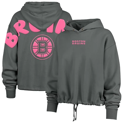 '47 Boston Bruins Bright Side Venice Cropped Pullover Hoodie