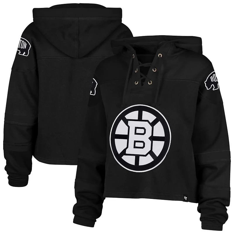 '47 Boston Bruins Cropped Lacer Hoodie