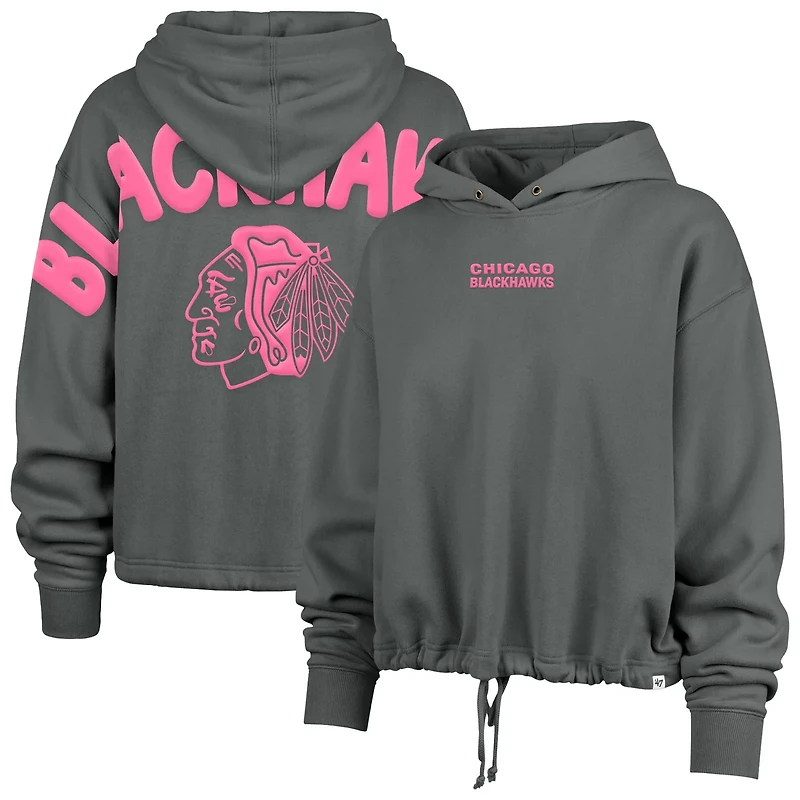 '47 Chicago Blackhawks Bright Side Venice Cropped Pullover Hoodie