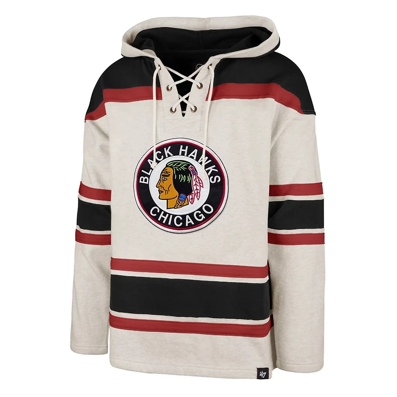 '47 Chicago Blackhawks Rockaway Lace-Up Pullover Hoodie
