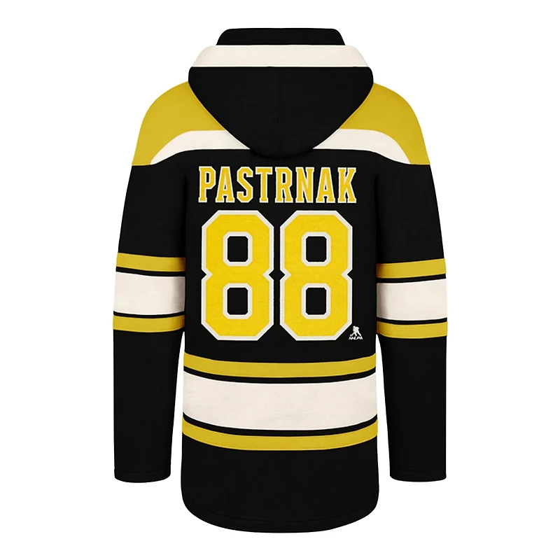 '47 David Pastrnak Boston Bruins Big  Tall Lace-up Pullover Hoodie