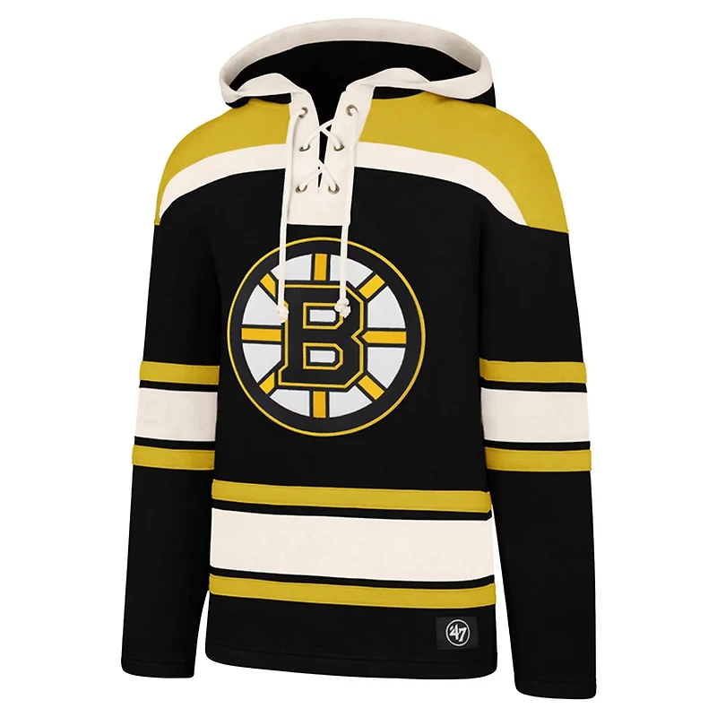 '47 David Pastrnak Boston Bruins Big  Tall Lace-up Pullover Hoodie