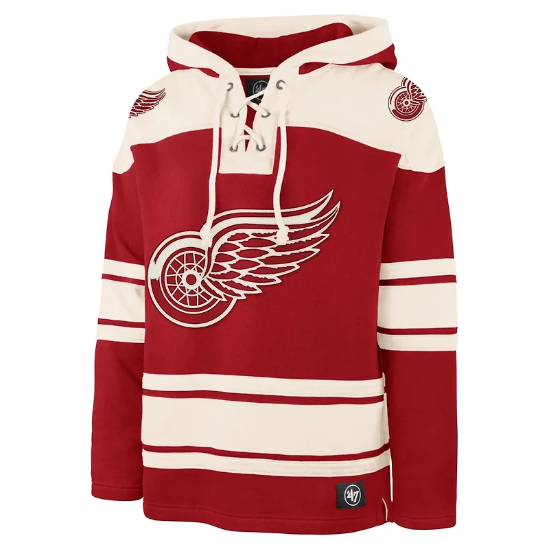 '47 Detroit Wings Big  Tall Superior Lacer Pullover Hoodie
