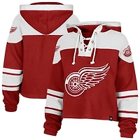 '47 Detroit Wings Cropped Superior Lacer Pullover Hoodie