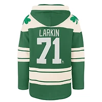 '47 Dylan Larkin Kelly Detroit Red Wings St Patrick's Day Player Name  Number Lacer Pullover Hoodie