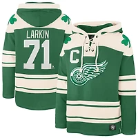 '47 Dylan Larkin Kelly Detroit Red Wings St Patrick's Day Player Name  Number Lacer Pullover Hoodie