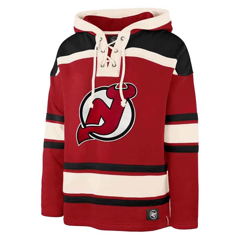 '47 Jack Hughes New Jersey Devils Big  Tall Lace-up Pullover Hoodie