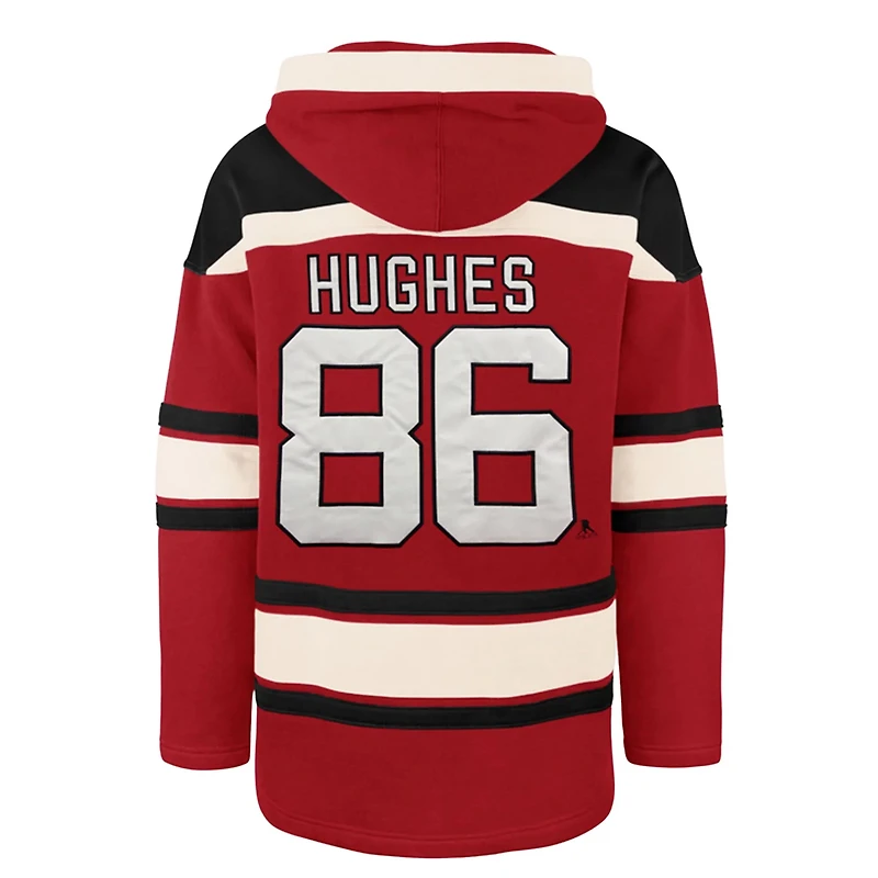 '47 Jack Hughes New Jersey Devils Big  Tall Lace-up Pullover Hoodie