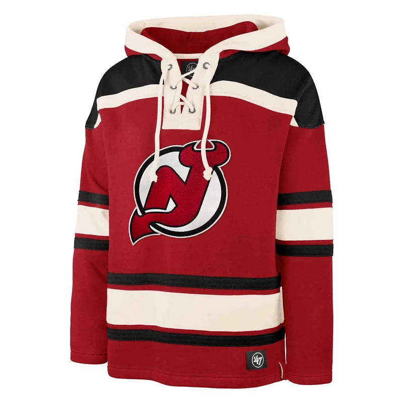 '47 Jack Hughes New Jersey Devils Player Lacer Pullover Hoodie