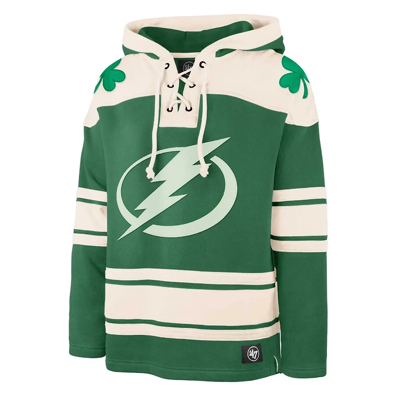 '47 Kelly Tampa Bay Lightning St Patrick's Day Superior Lacer Pullover Hoodie