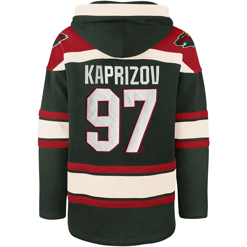 '47 Kirill Kaprizov Minnesota Wild Player Name  Number Lacer Pullover Hoodie