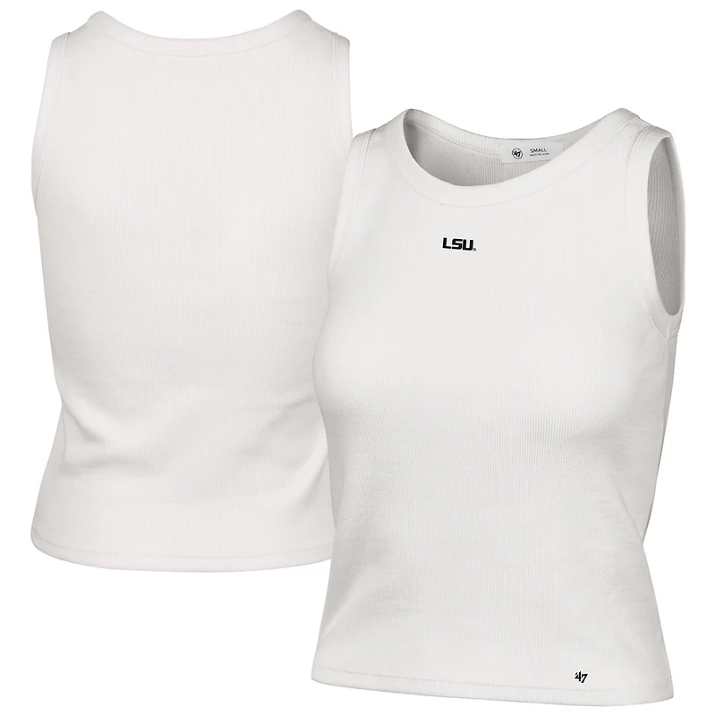 '47 LSU Tigers Micro Logo Ribbed Cropped Tank Top