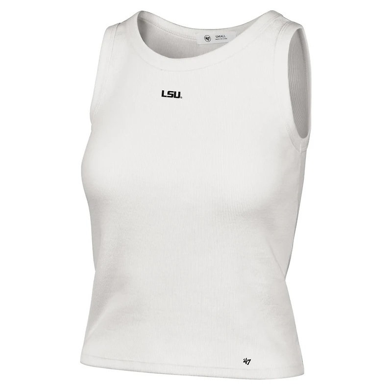 '47 LSU Tigers Micro Logo Ribbed Cropped Tank Top